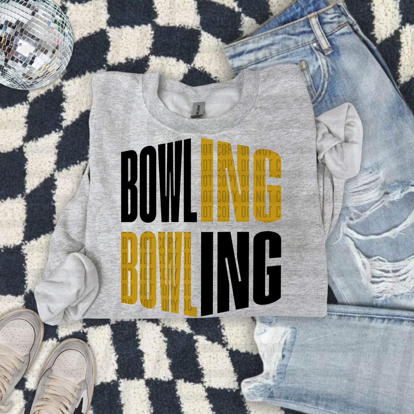 WORD ART BOWLING TEE