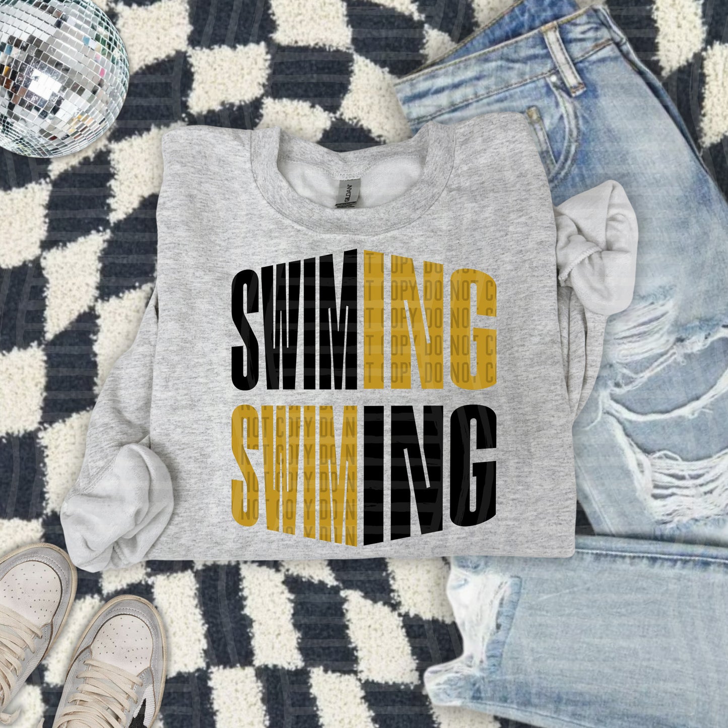 WORD ART SWIMMING TEE