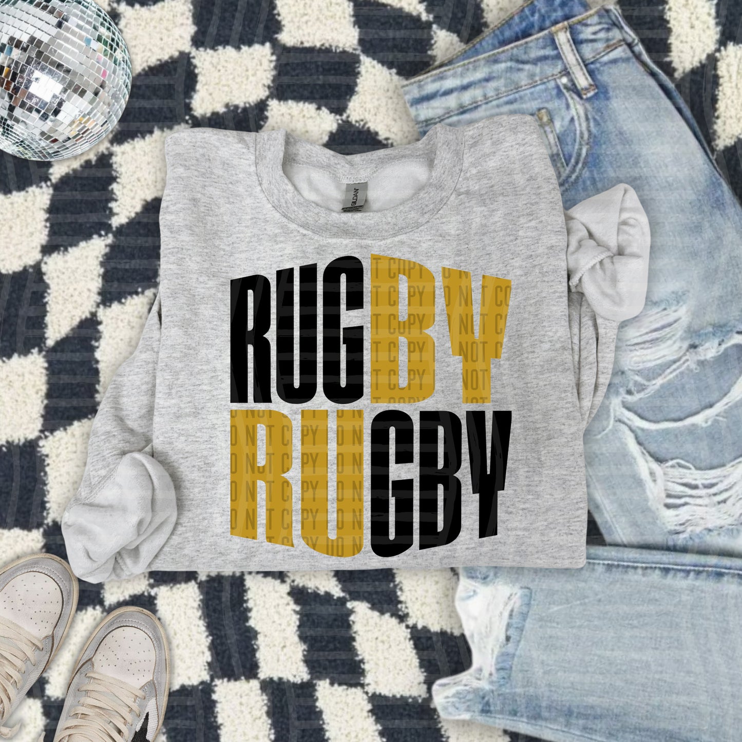 WORD ART RUGBY TEE