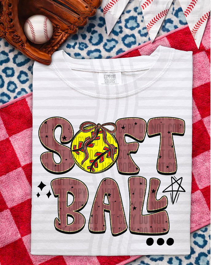 RETRO SOFTBALL TEE -VARIETY OF COLOR
