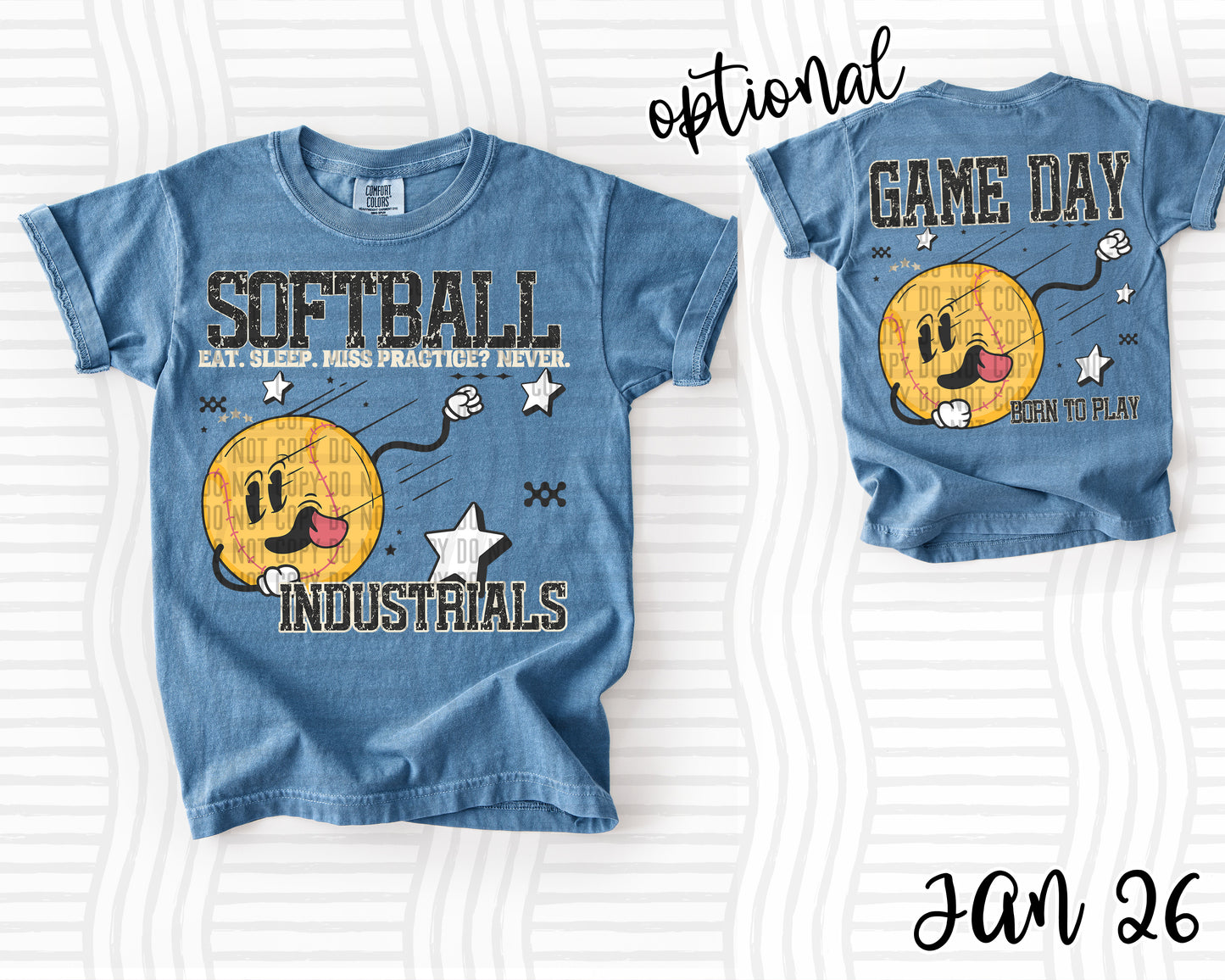 MASCOT SOFTBALL EAT SLEE TEE