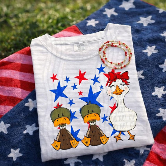 DUCK DUCK GOOSE TEE -RWB