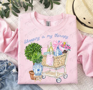 SHOPPING IS MY THERAPY TEE