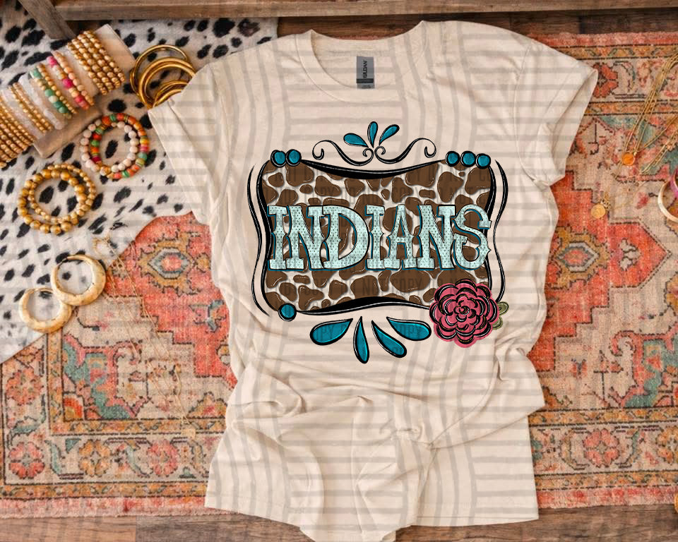 MASCOTS TURQUOISE & COWHIDE TEES