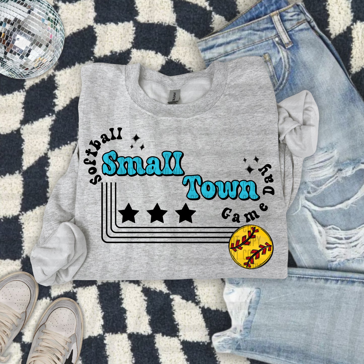 SMALL TOWN SOFTBALL TEES -21 COLORS