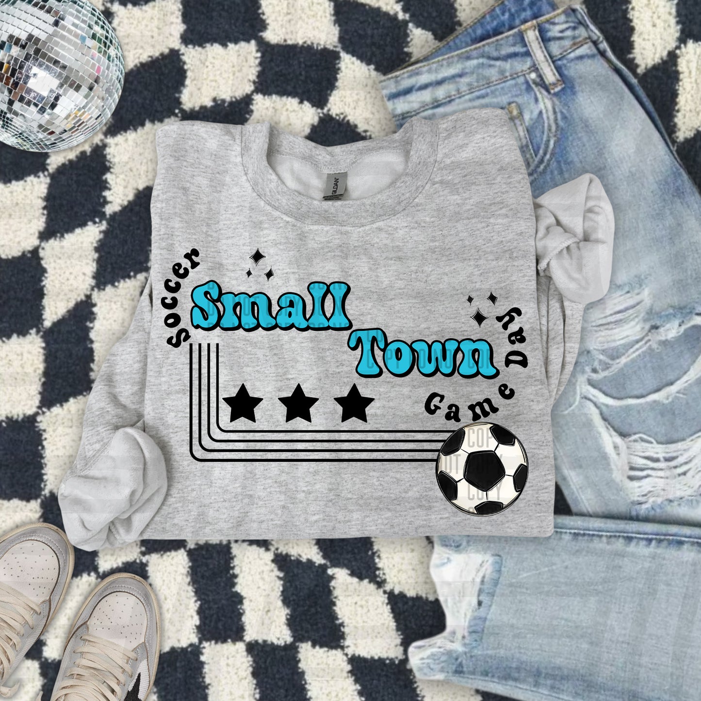 SMALL TOWN SOCCER TEE - 21 COLORS