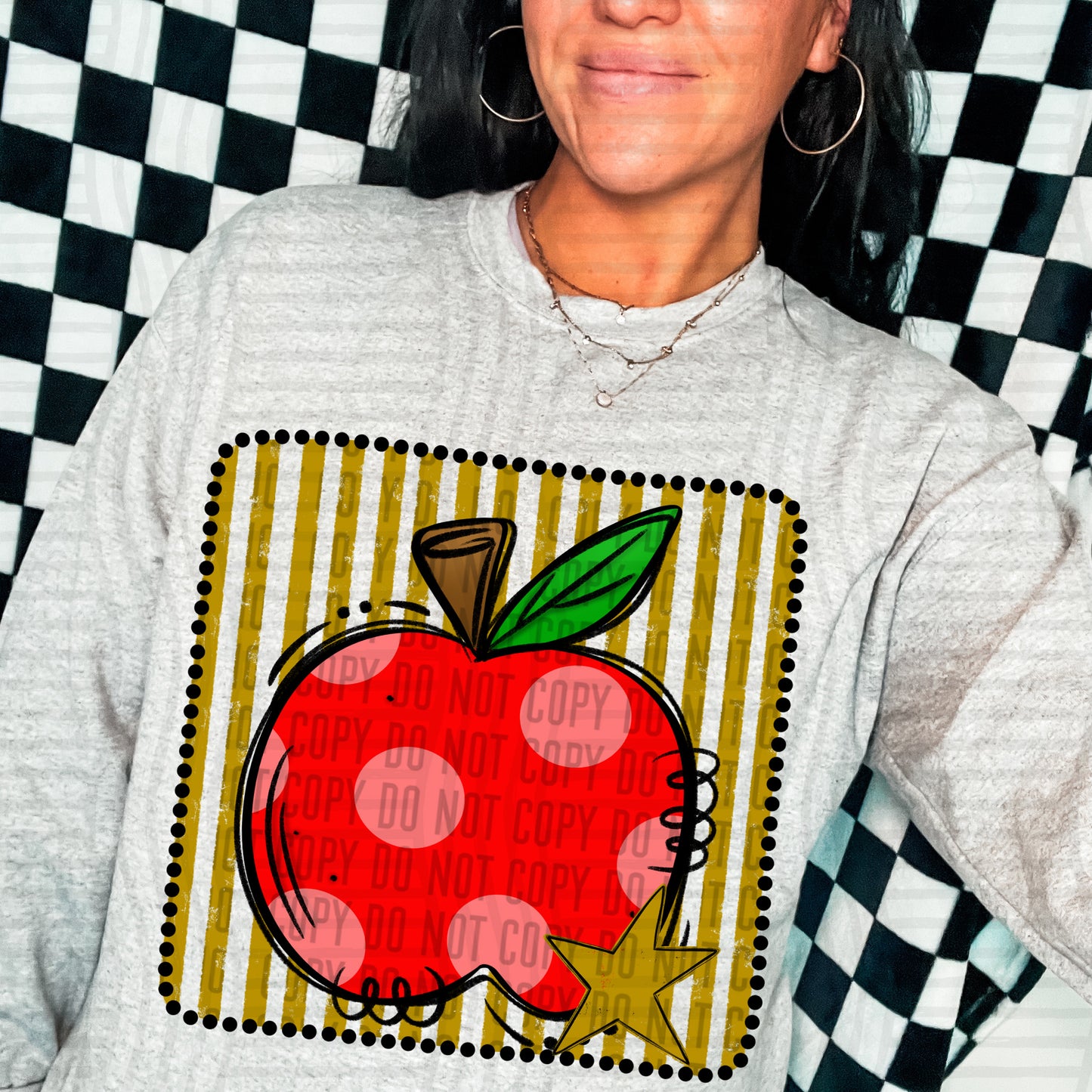 DISTRESSED APPLE TEE - MULTIPLE COLORS