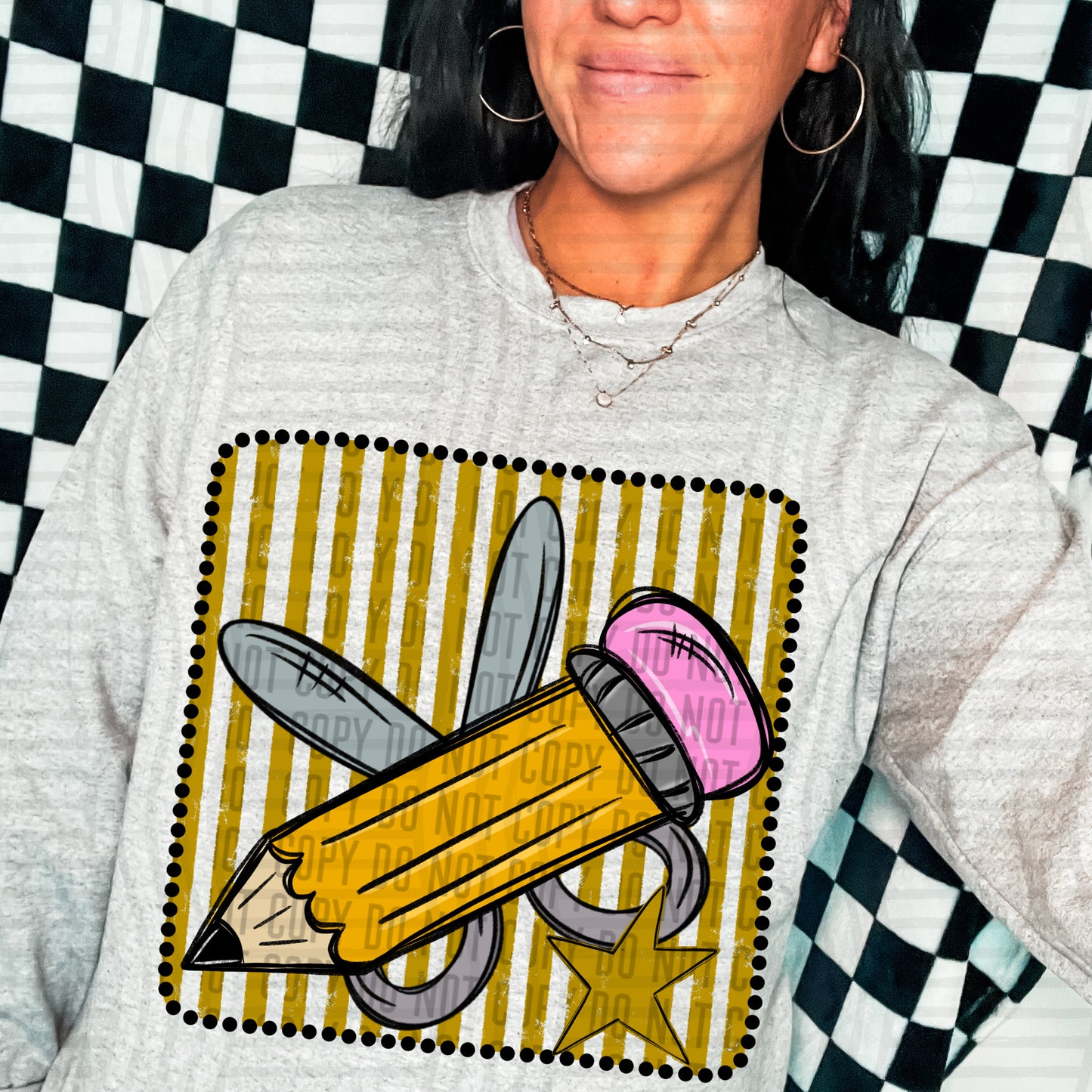 DISTRESSED PENCIL TEE - MULTIPLE COLORS