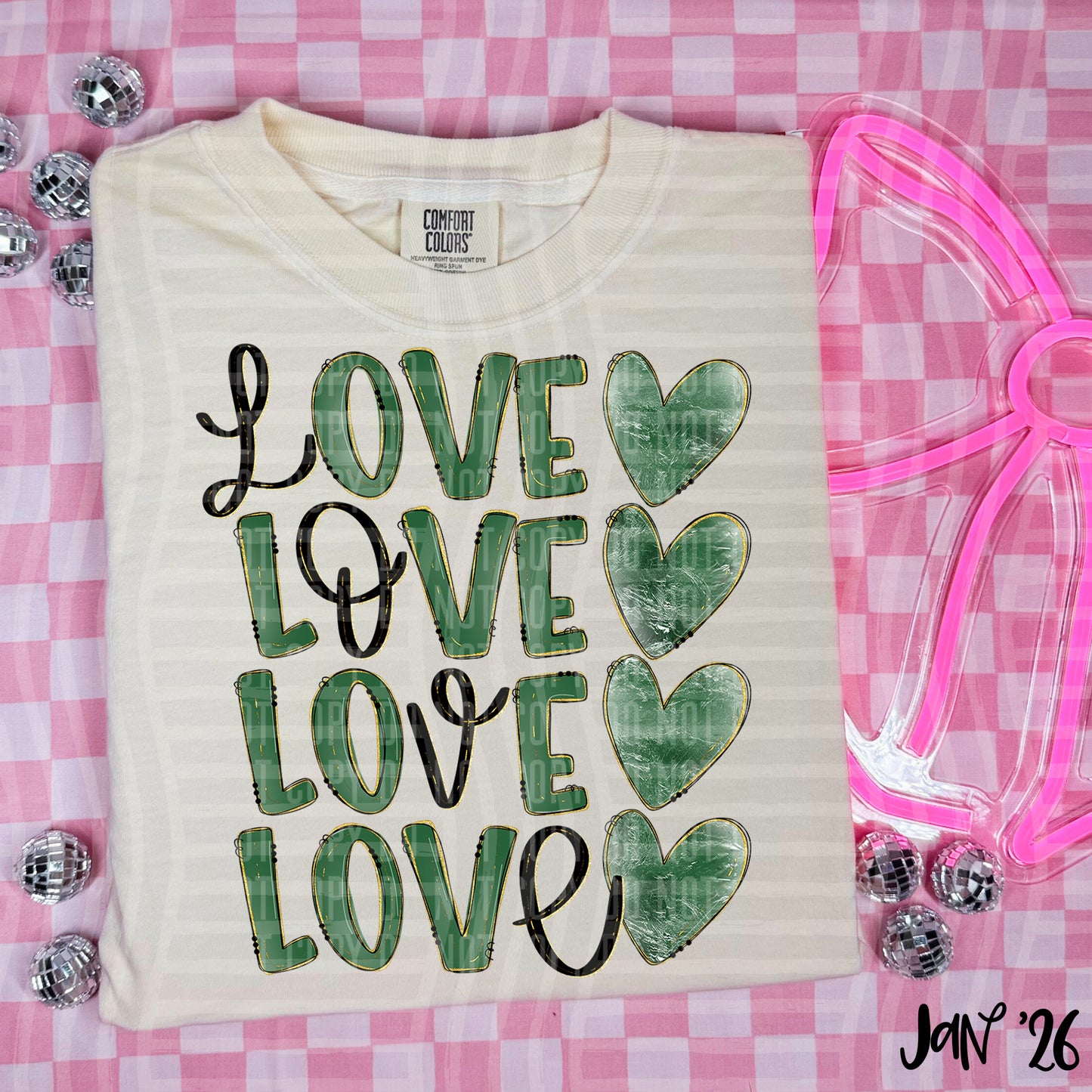 LOVE STACKED COLOR TEES