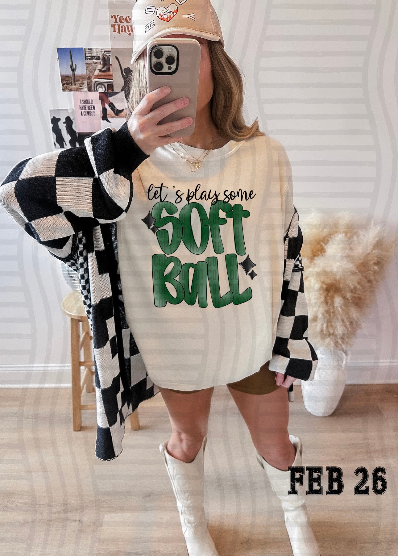 LET'S PLAY SOME SOFTBALL TEE -VARIETY OF COLRS
