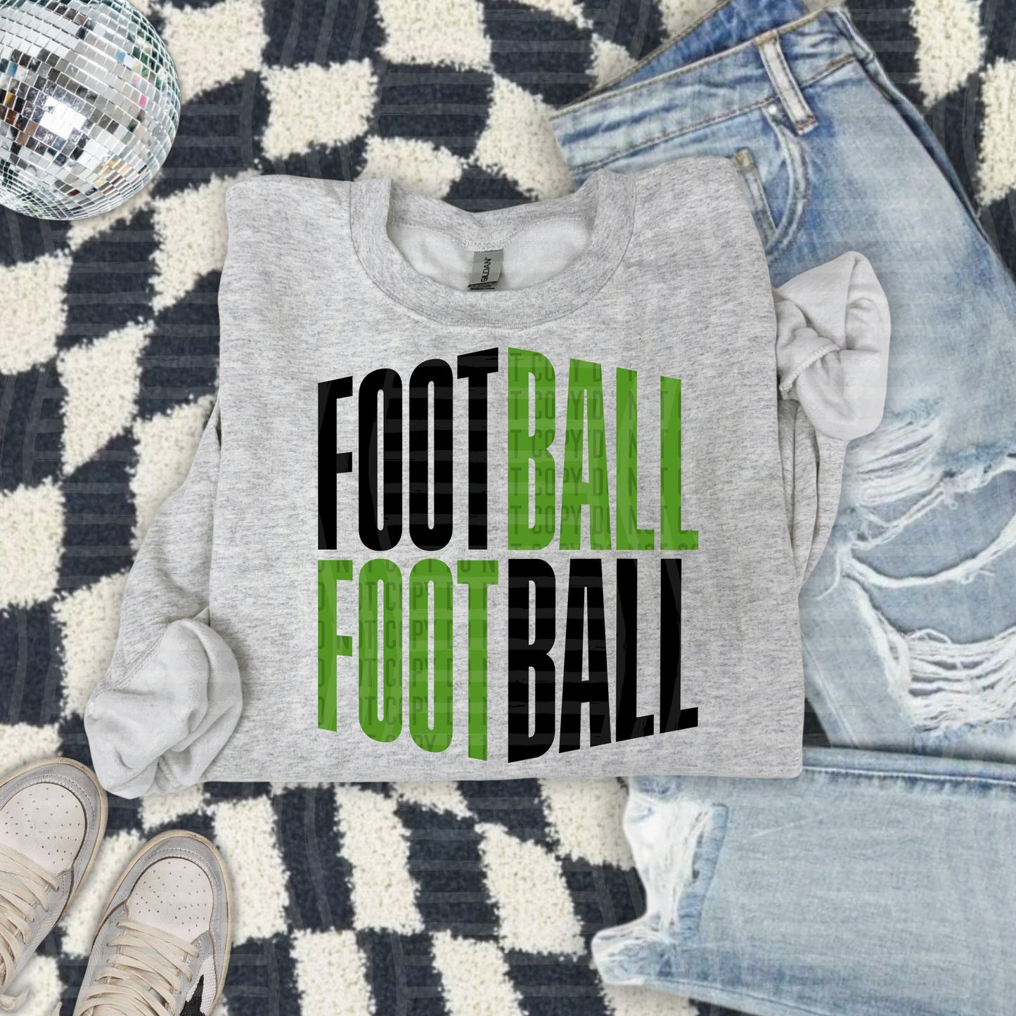 WORD ART FOOTBALL TEE