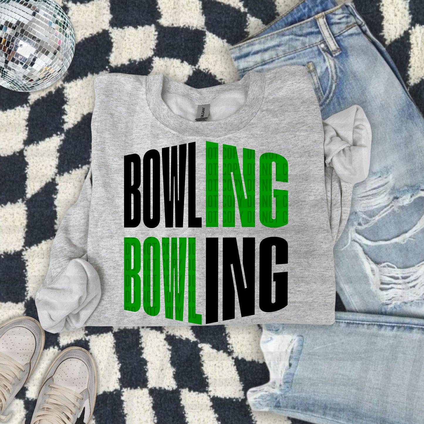 WORD ART BOWLING TEE