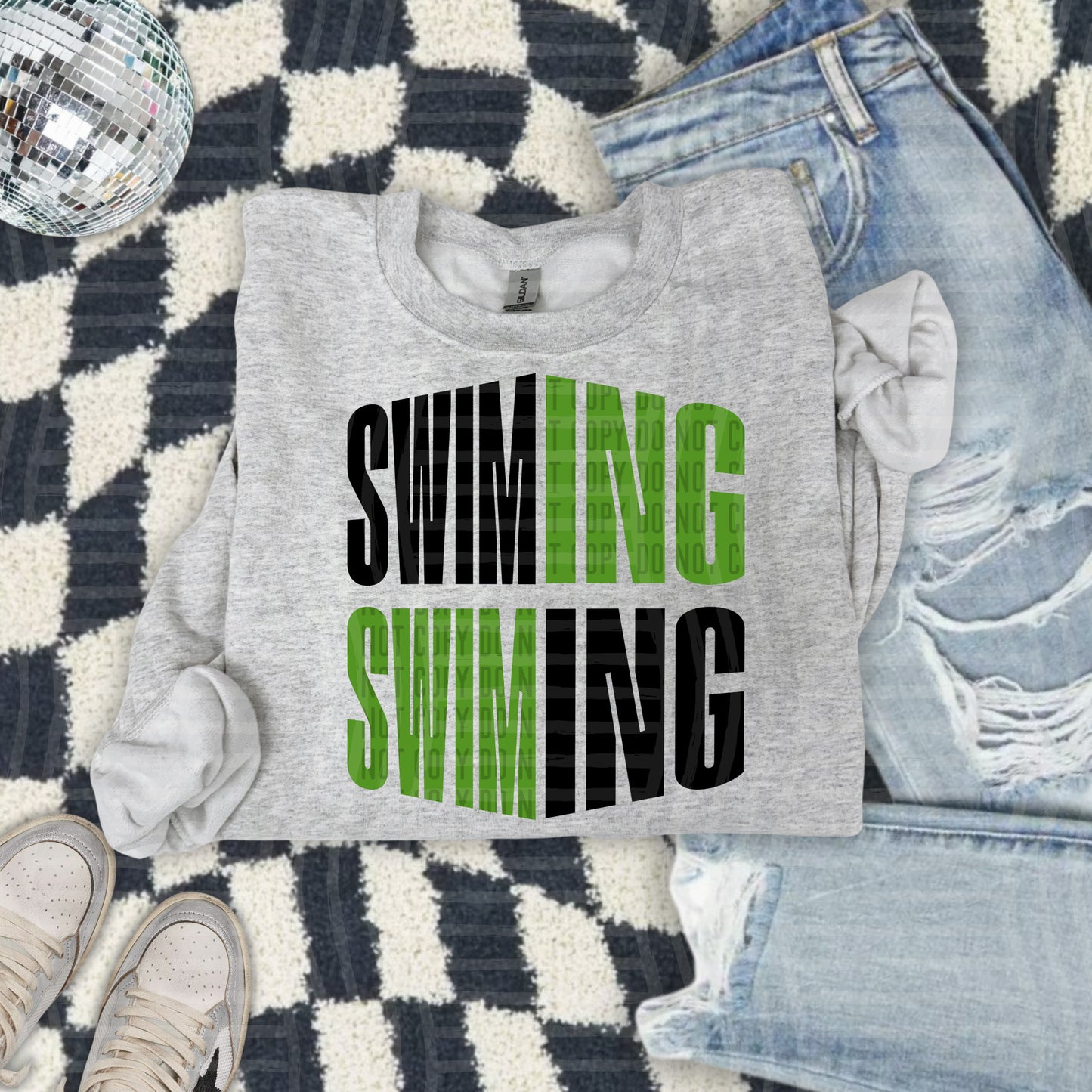 WORD ART SWIMMING TEE