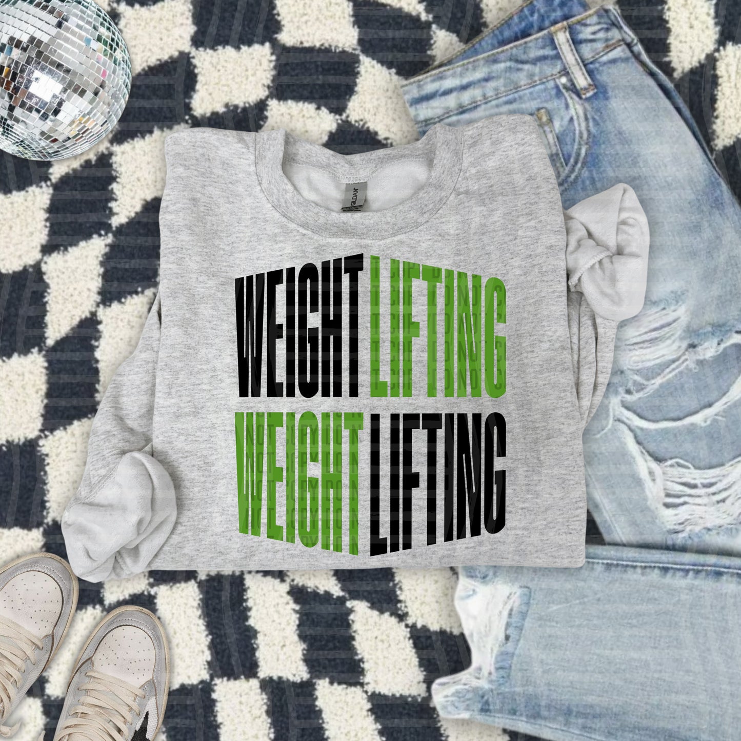 WORD ART WEIGHT LIFTING TEE