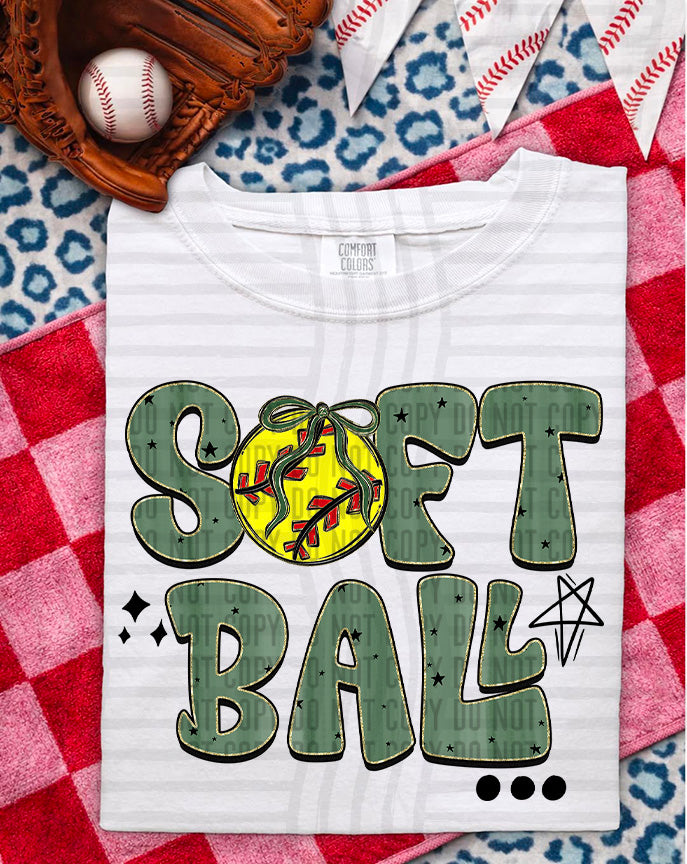 RETRO SOFTBALL TEE -VARIETY OF COLOR