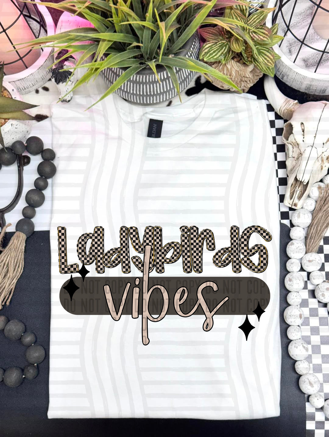 VIBES CHECKERED MASCOTS TEE