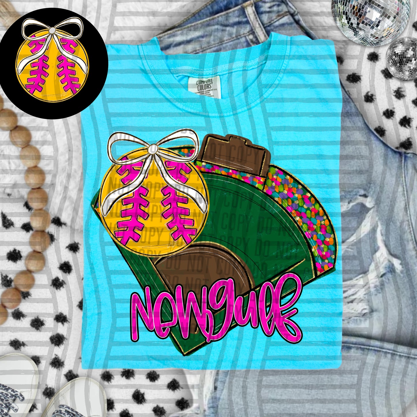 PREPPY SOFTBALL FIELD TEE