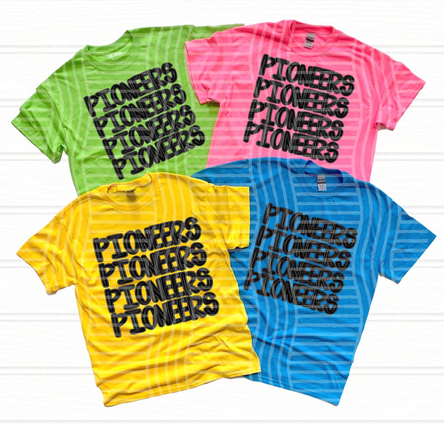 MASCOT BLACK STACKED TEE