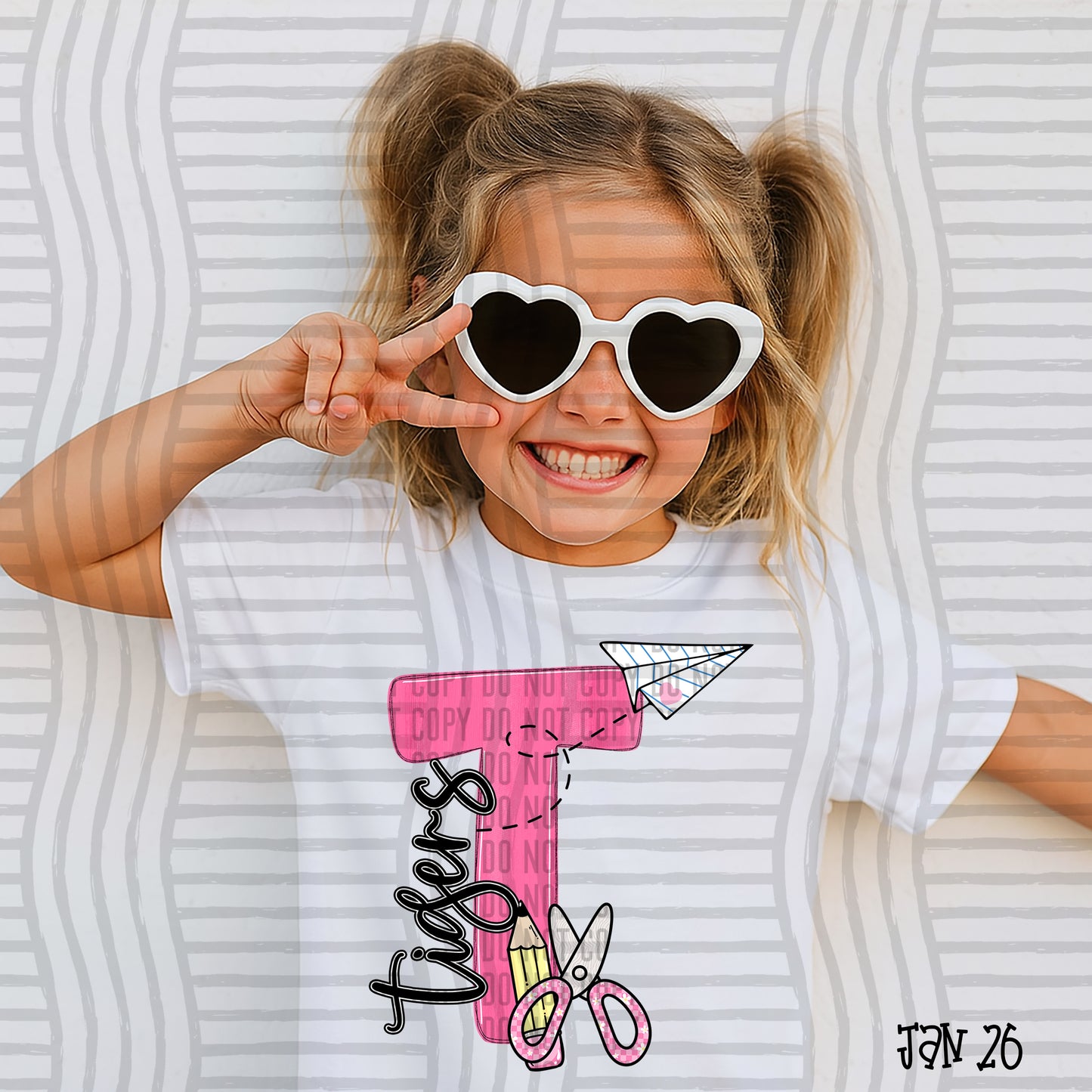 MASCOT PINK INITIALS TEE