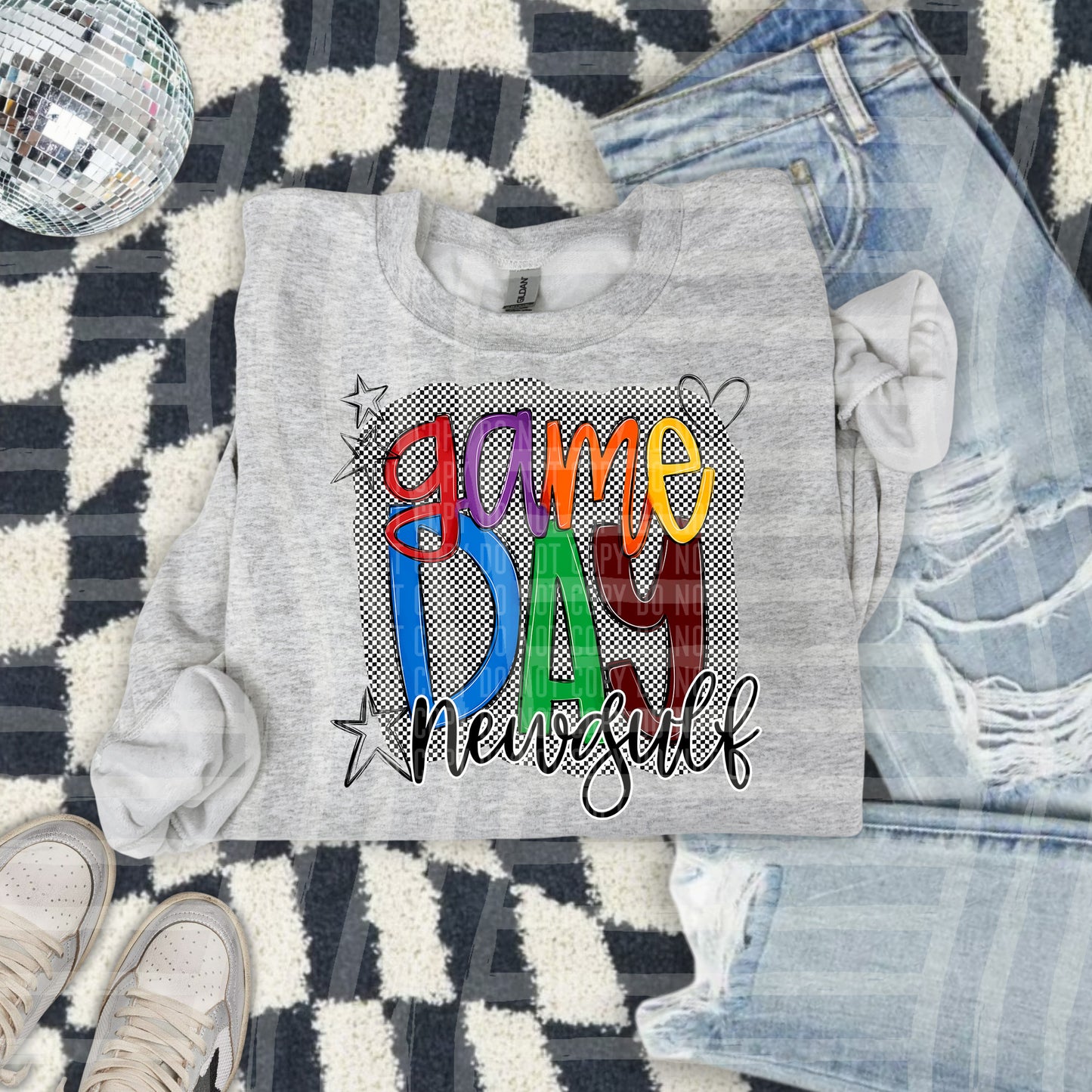 CHECKERED GAME DAY MASCOT TEES
