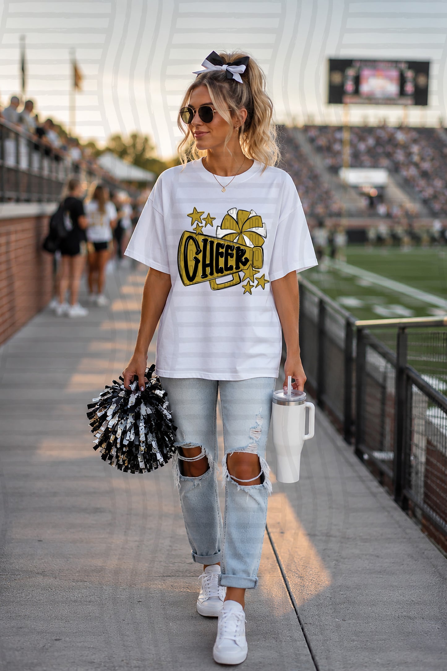 CHEER HORIZONAL TEES -25 COLORS