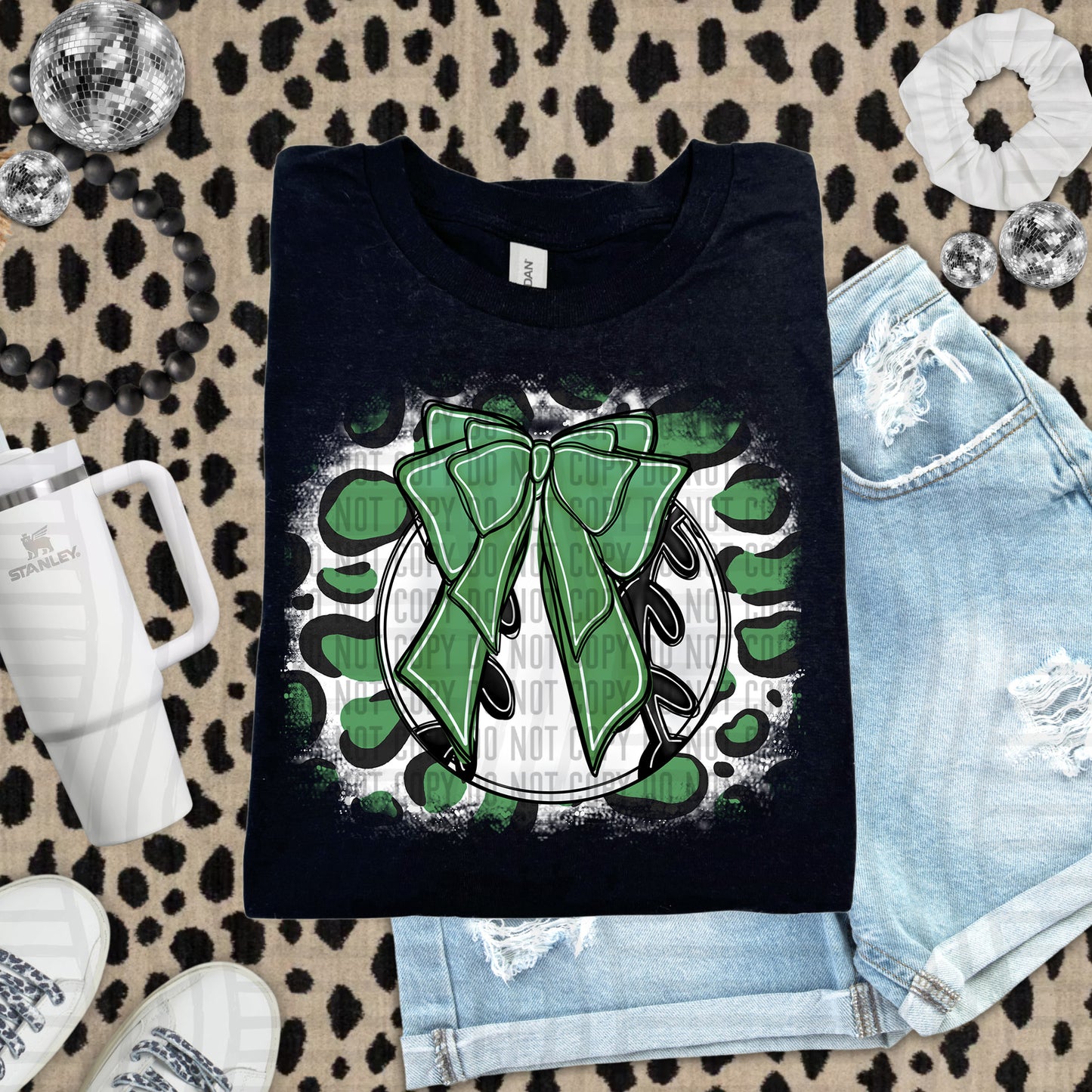 BASEBALL LEOPARD BACKGROUND TEE