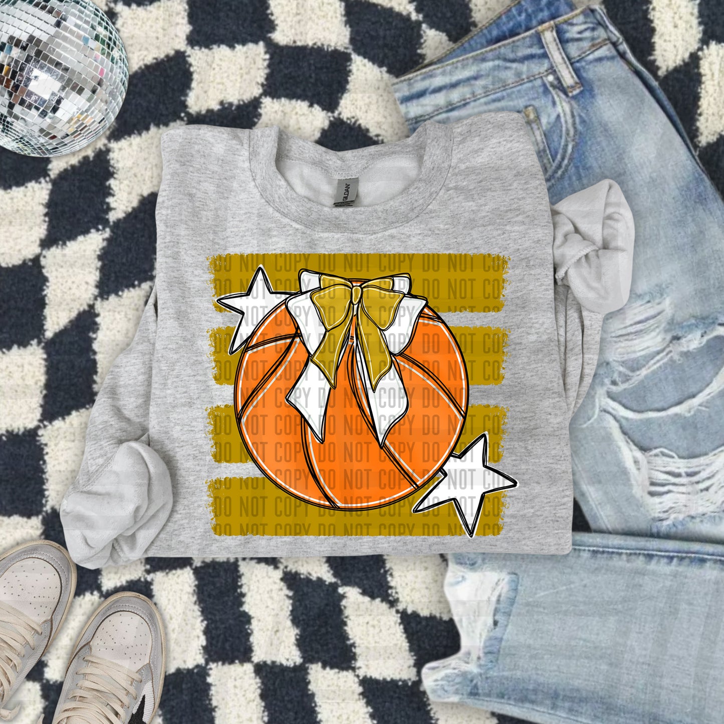 BASKETBALL BOW BOW TEES -25 COLORS