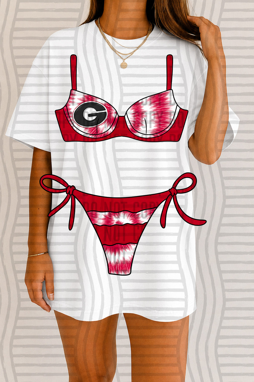 COLLEGE BIKINI LOGO TEE