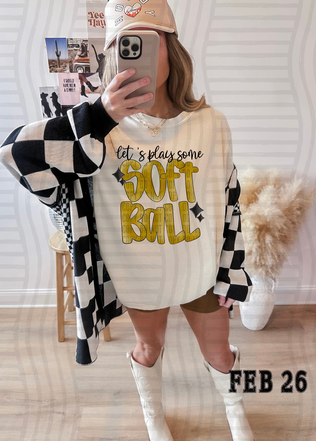 LET'S PLAY SOME SOFTBALL TEE -VARIETY OF COLRS