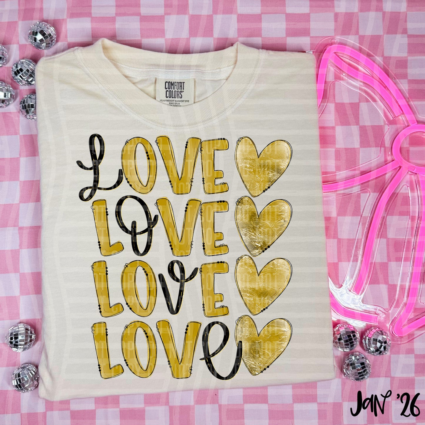 LOVE STACKED COLOR TEES