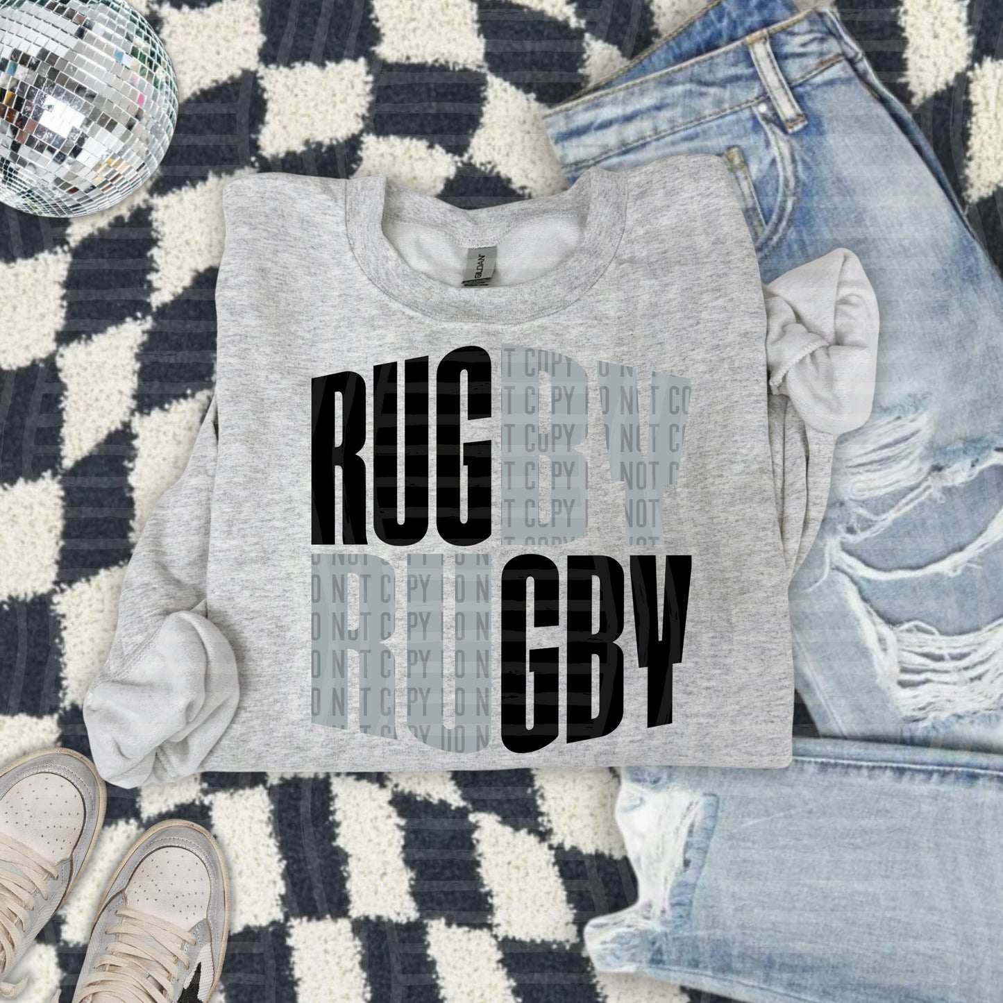 WORD ART RUGBY TEE