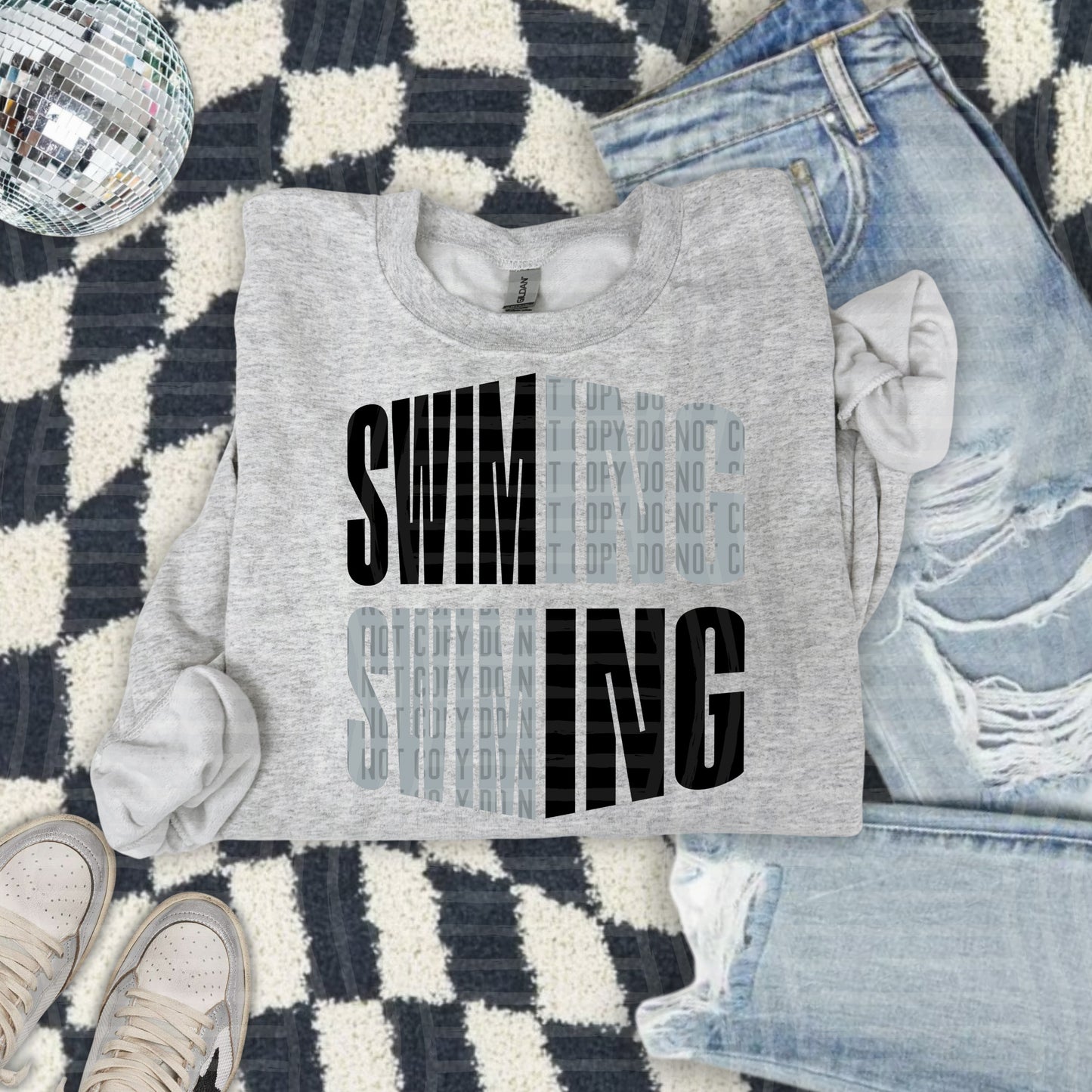 WORD ART SWIMMING TEE