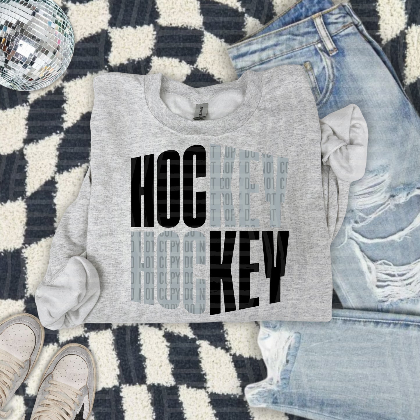 WORD ART HOCKEY TEE