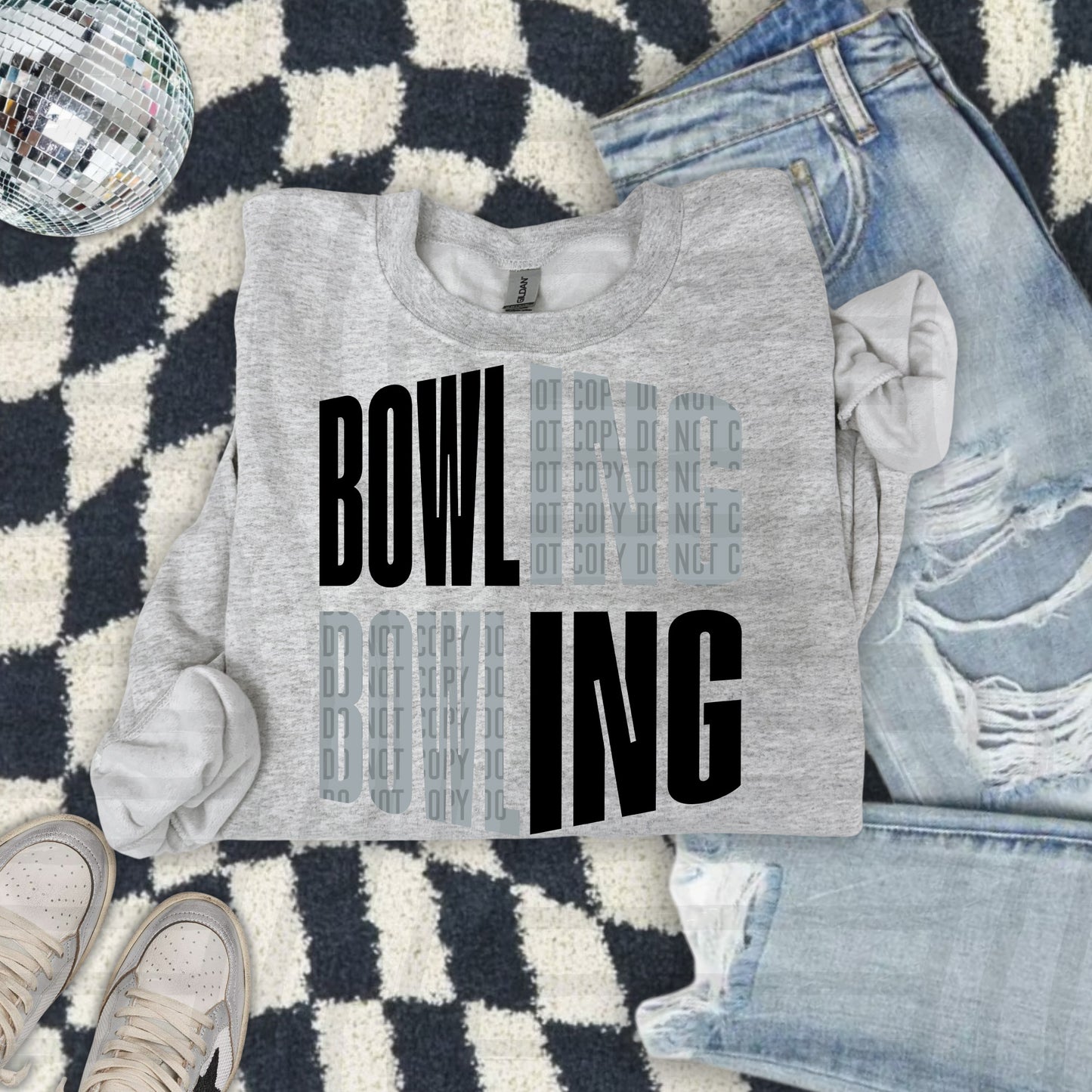 WORD ART BOWLING TEE