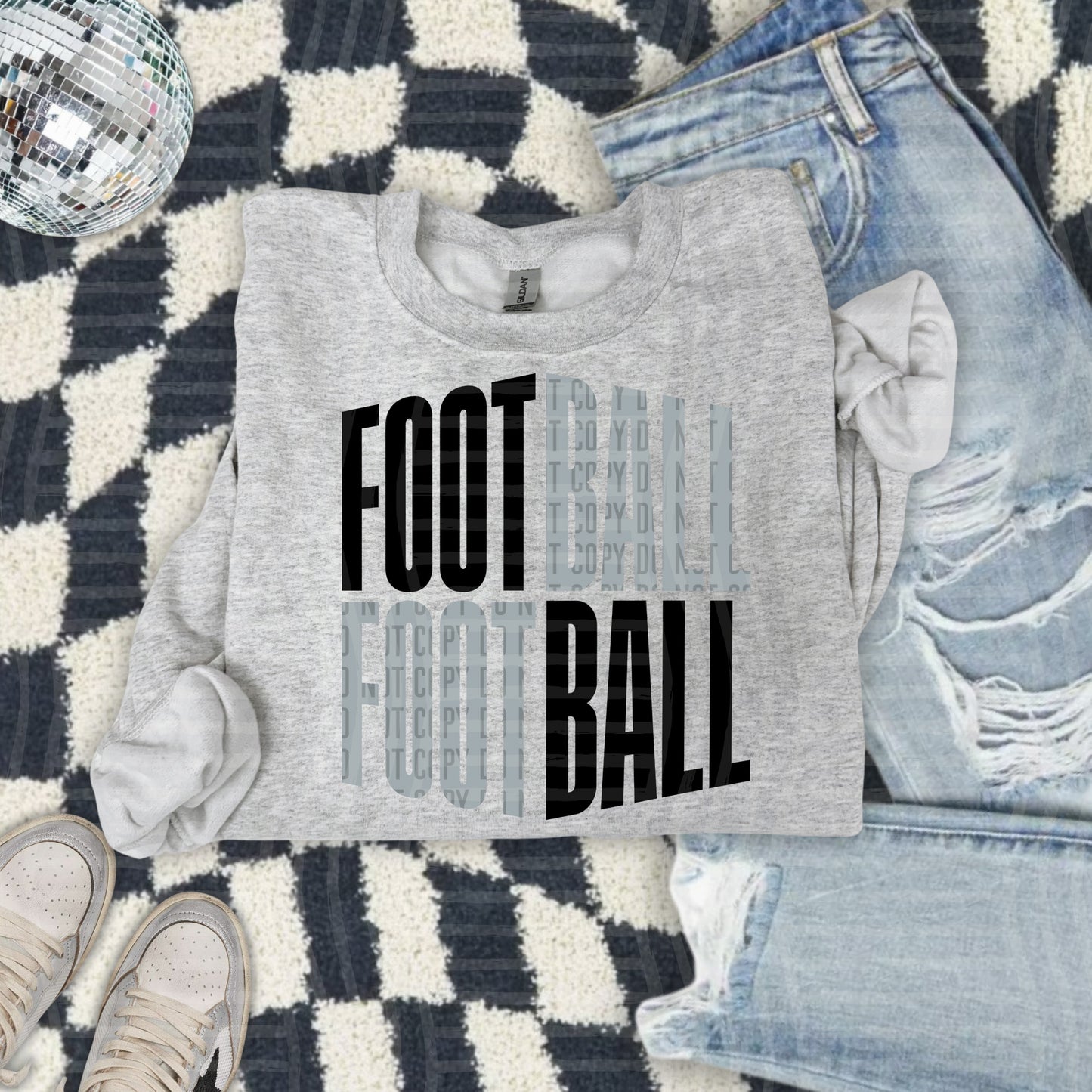 WORD ART FOOTBALL TEE