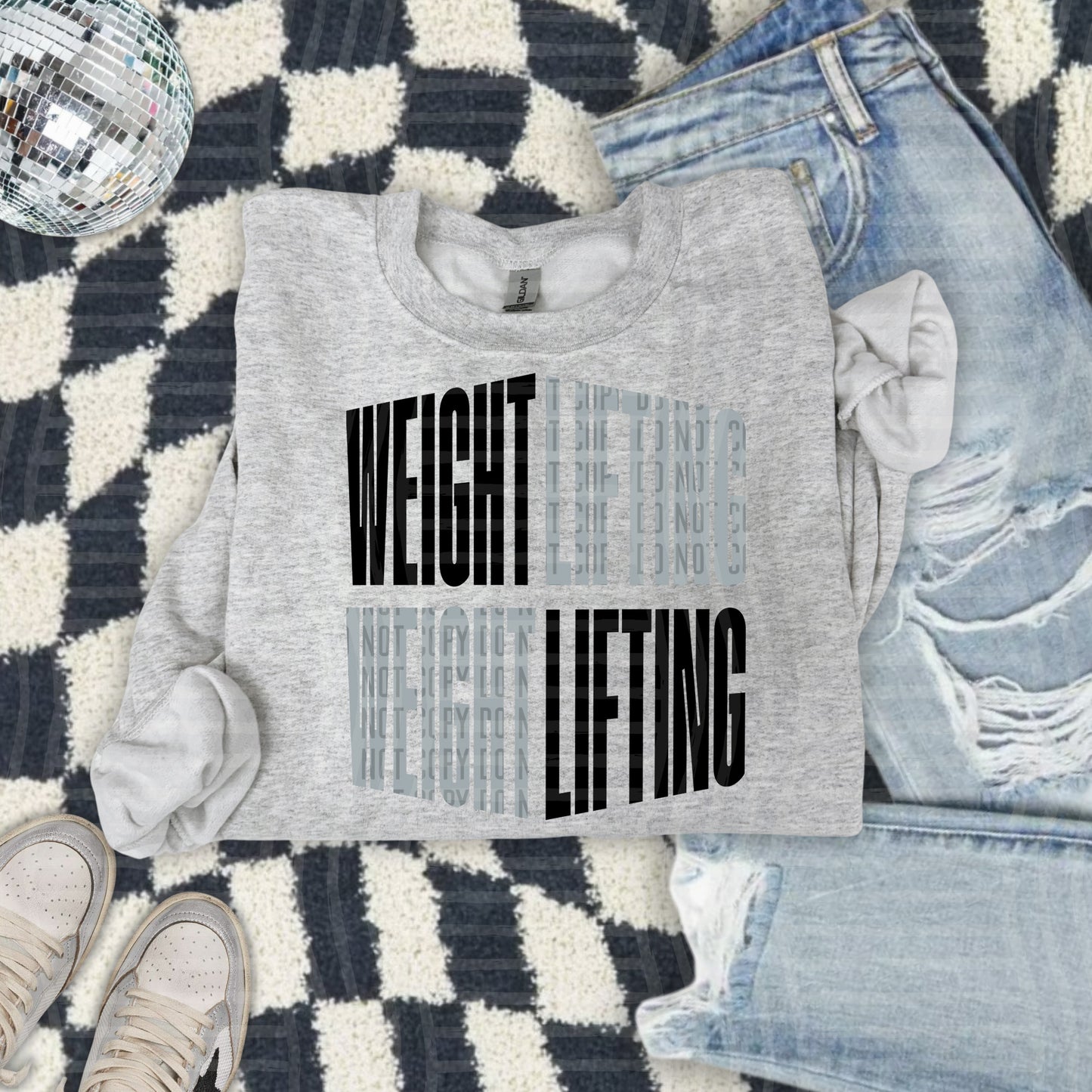 WORD ART WEIGHT LIFTING TEE