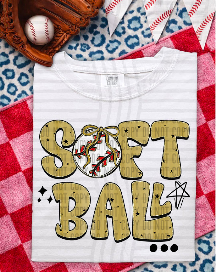 RETRO SOFTBALL TEE -VARIETY OF COLOR