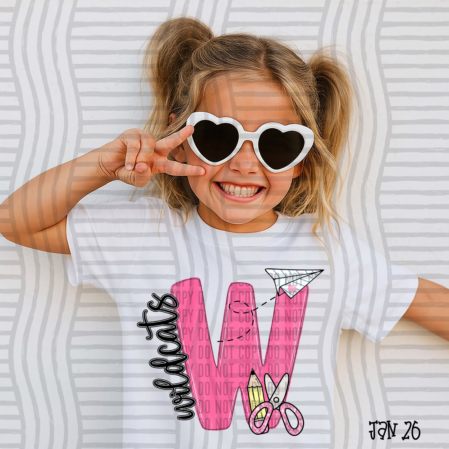 MASCOT PINK INITIALS TEE