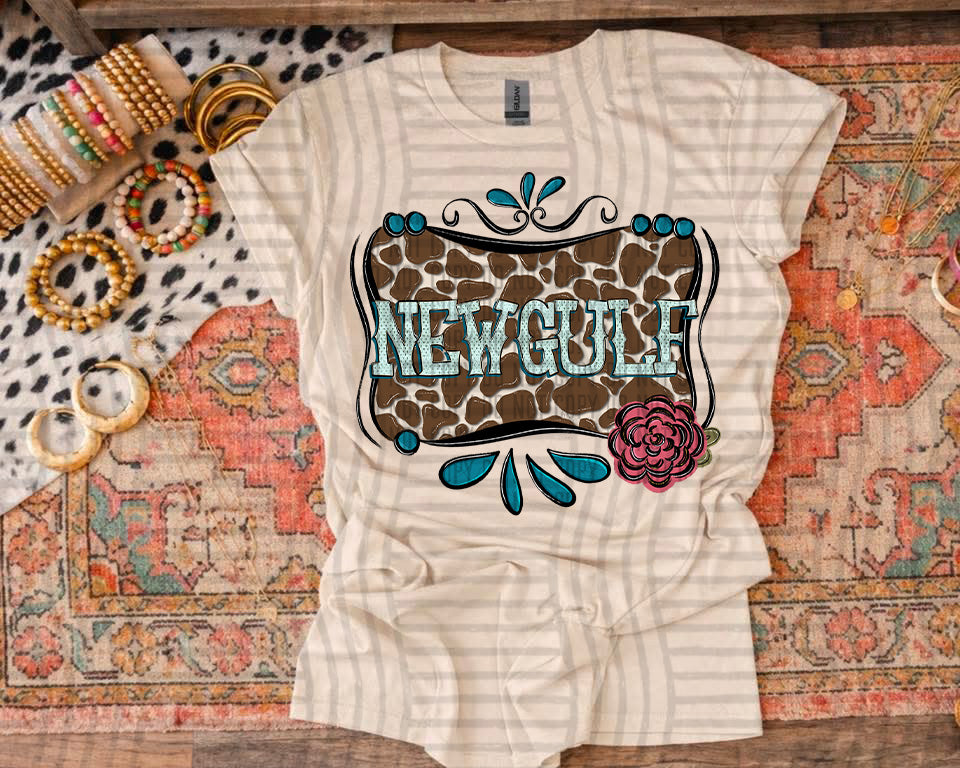 MASCOTS TURQUOISE & COWHIDE TEES