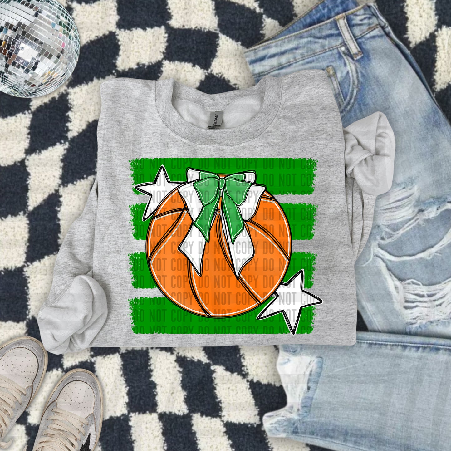 BASKETBALL BOW BOW TEES -25 COLORS