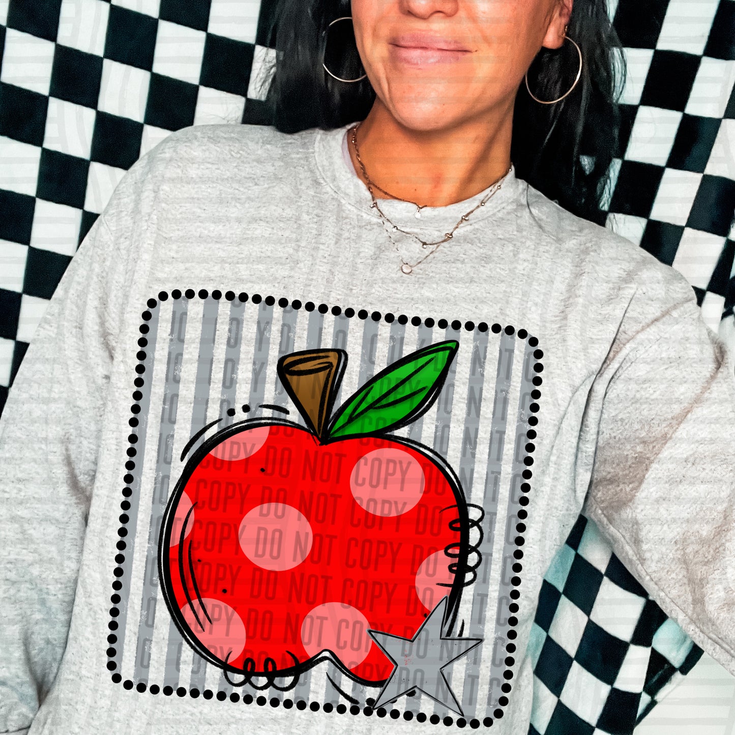 DISTRESSED APPLE TEE - MULTIPLE COLORS