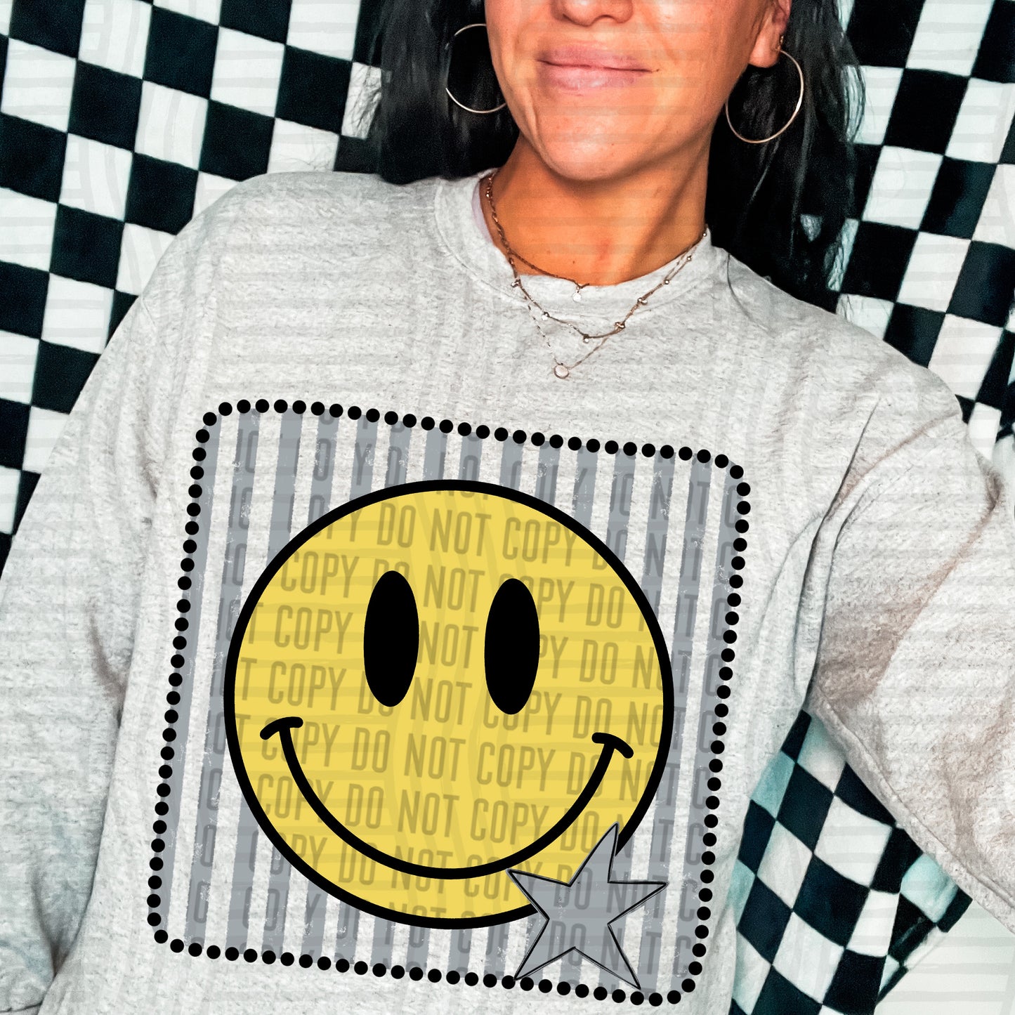 DISTRESSED SMILEY TEE - MULTIPLE COLORS