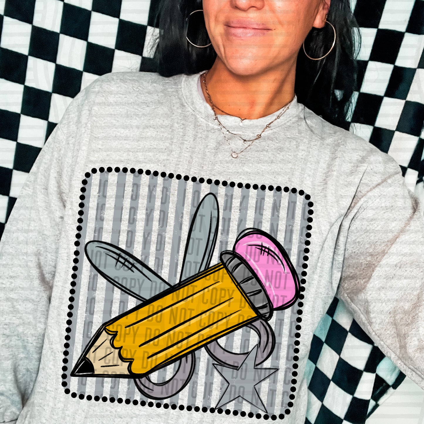 DISTRESSED PENCIL TEE - MULTIPLE COLORS