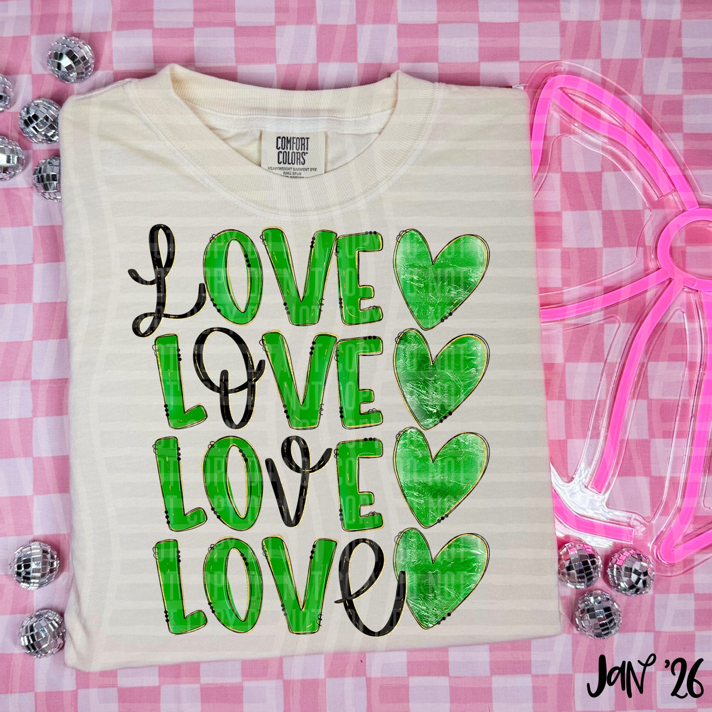 LOVE STACKED COLOR TEES