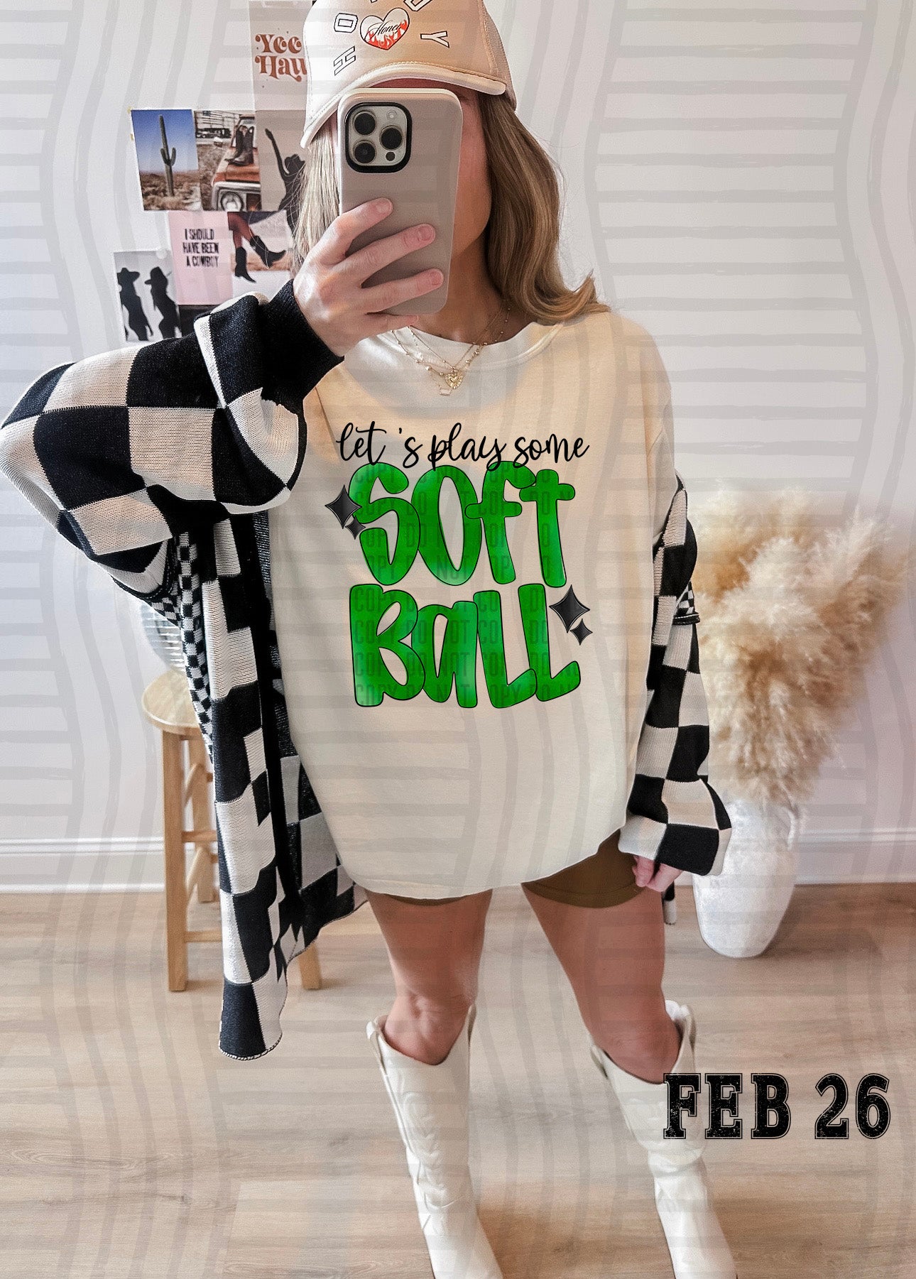 LET'S PLAY SOME SOFTBALL TEE -VARIETY OF COLRS