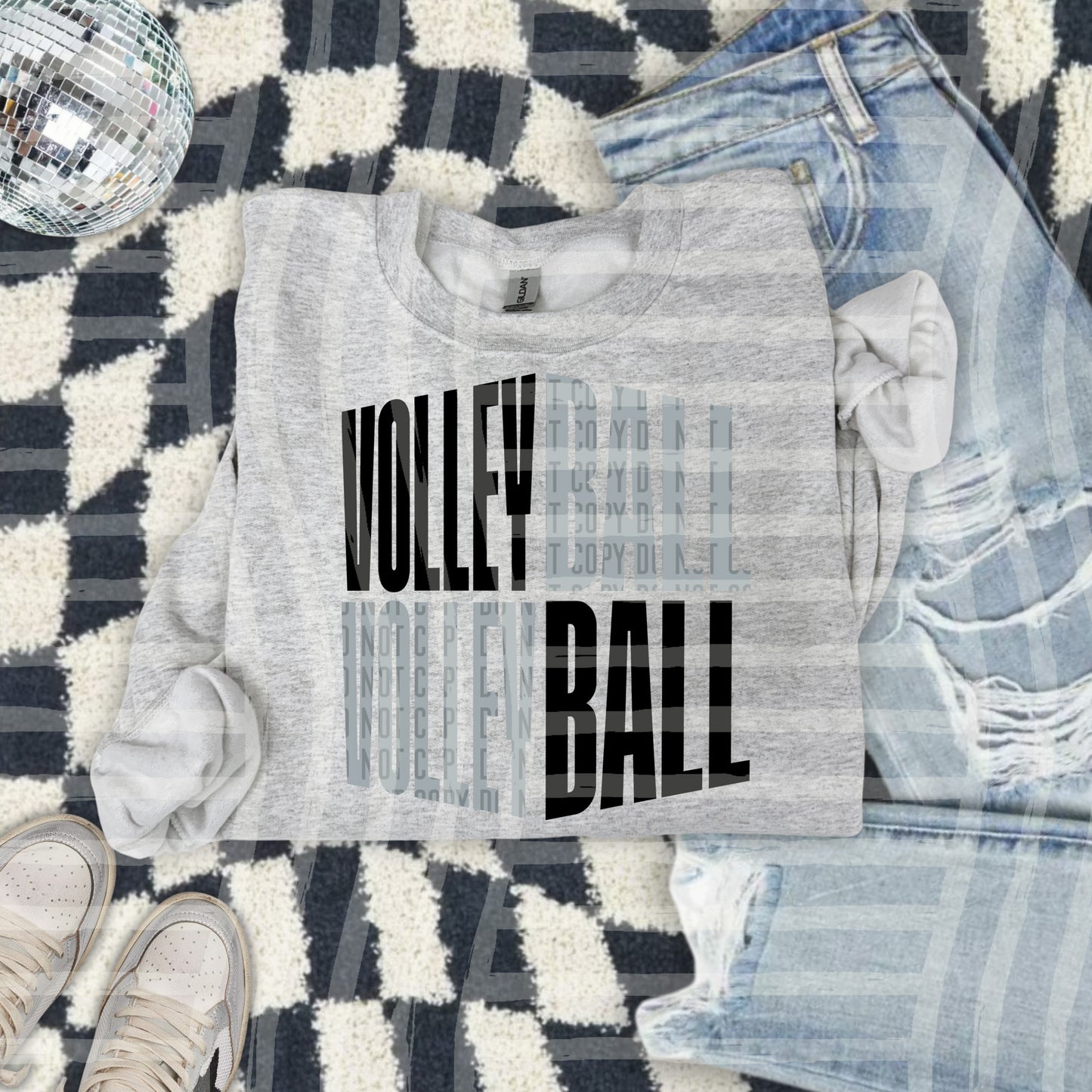 VOLLEYBALL WORD ART TEE