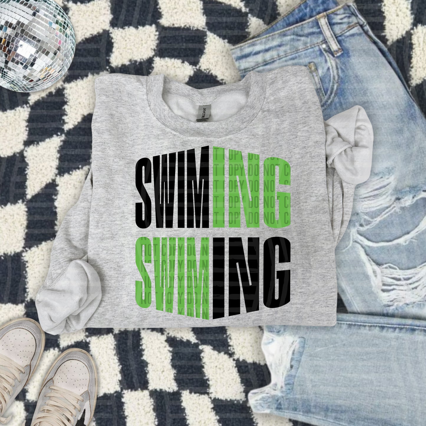 WORD ART SWIMMING TEE