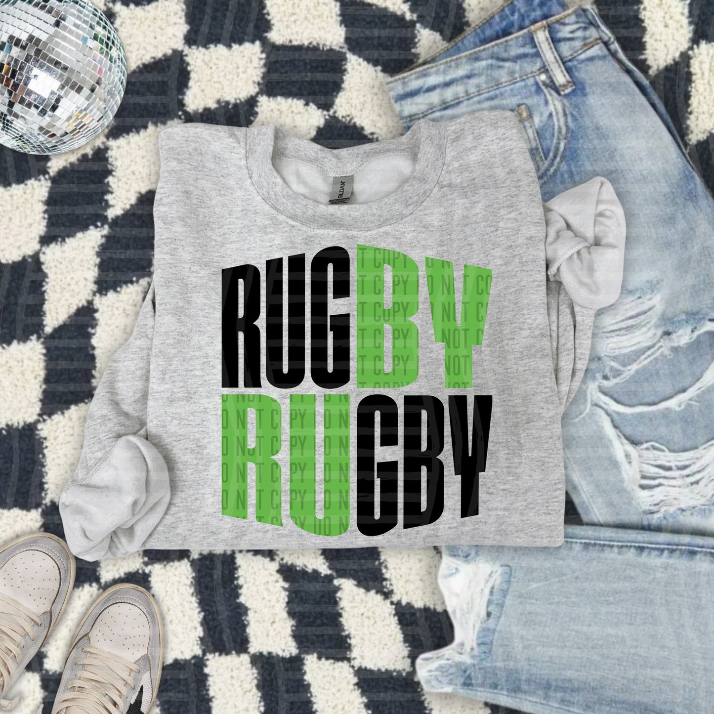 WORD ART RUGBY TEE
