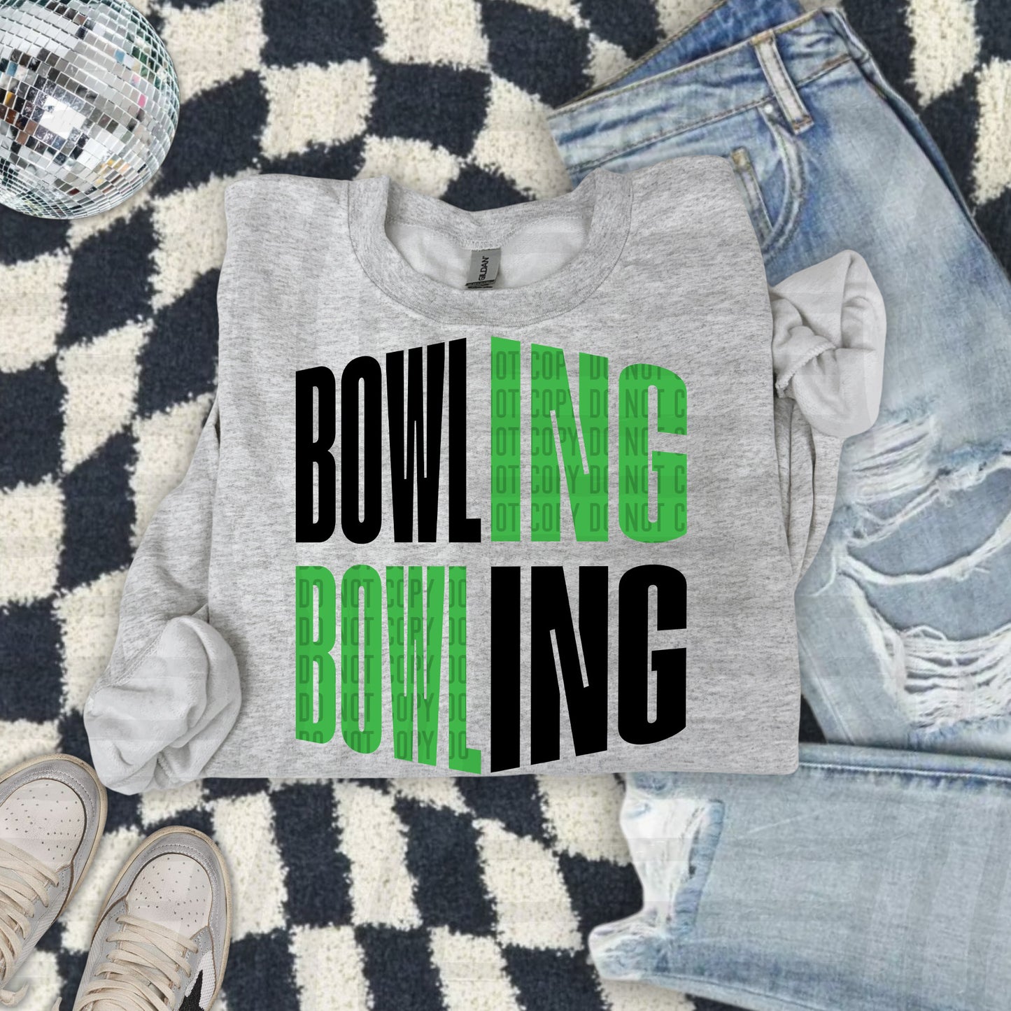 WORD ART BOWLING TEE