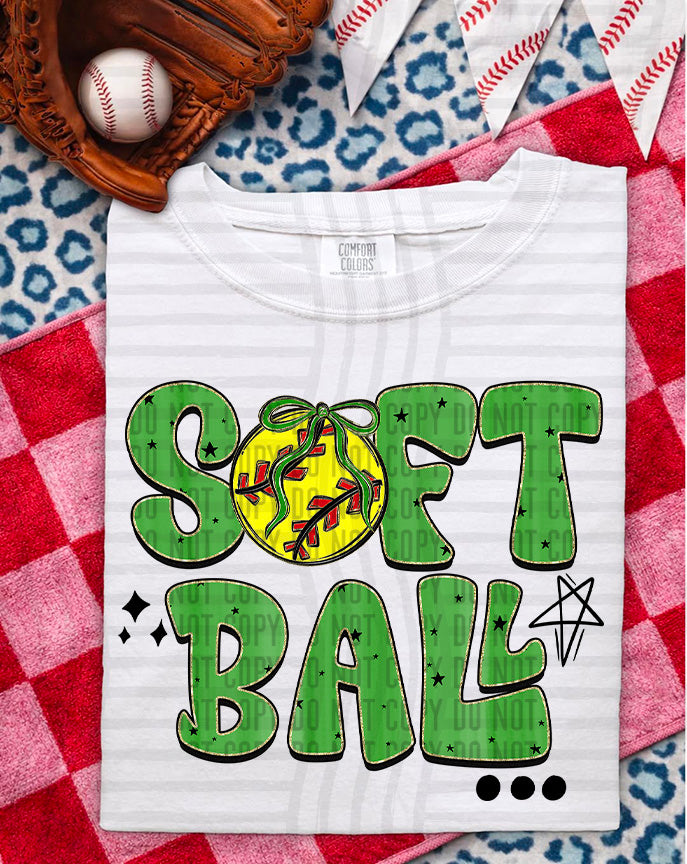 RETRO SOFTBALL TEE -VARIETY OF COLOR
